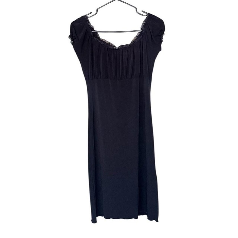 Vintage 90s Black Midi Dress